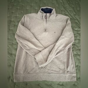 Tommy Hilfiger Men's Tan 1/4 Zip Sweater